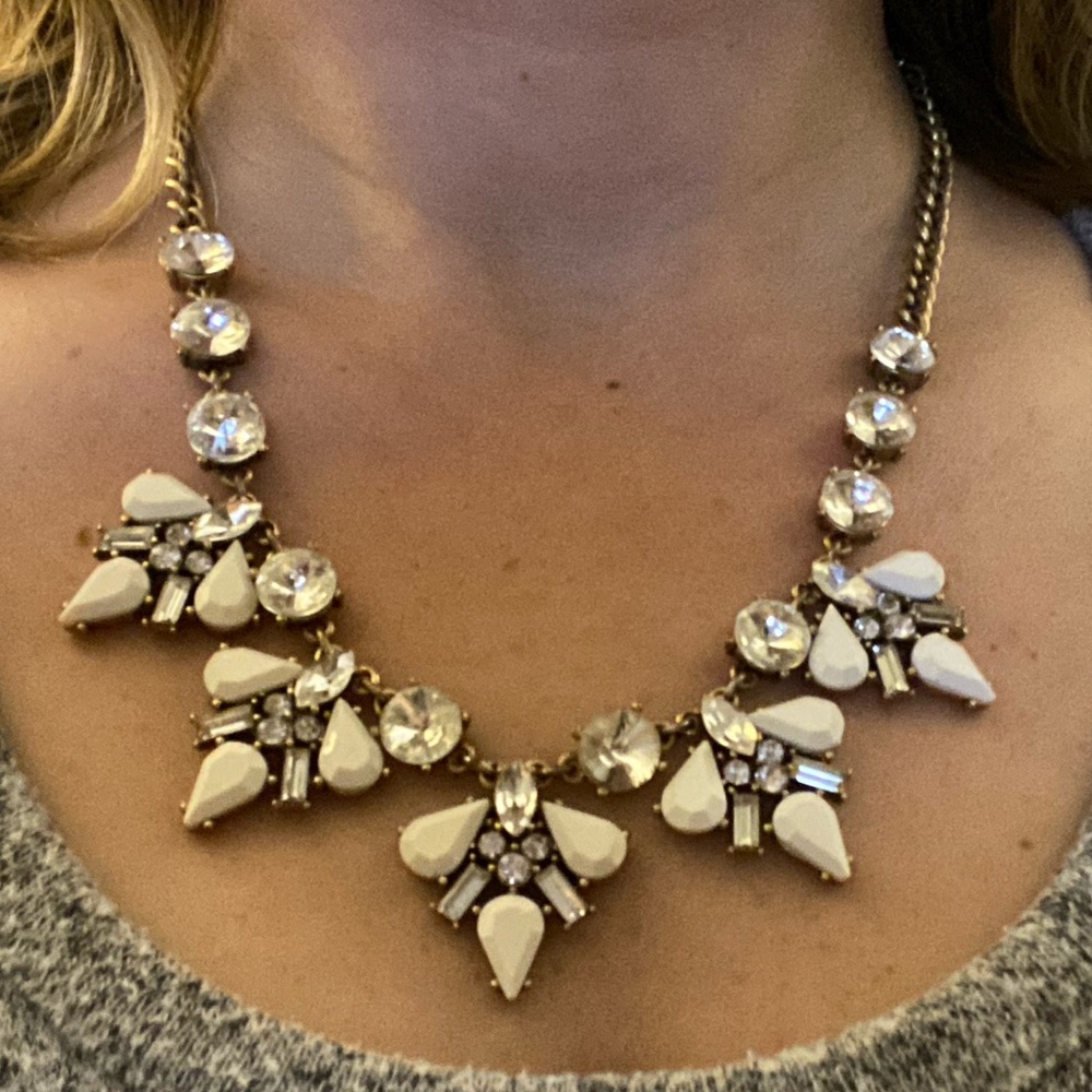 JCrew | White Statement Necklace